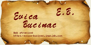 Evica Bućinac vizit kartica